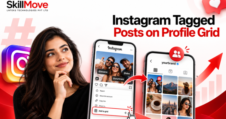 Instagram Tagged Posts on Profile Grid update showing how creators and brands can add tagged posts to their Instagram profile grid using the Add to grid feature.